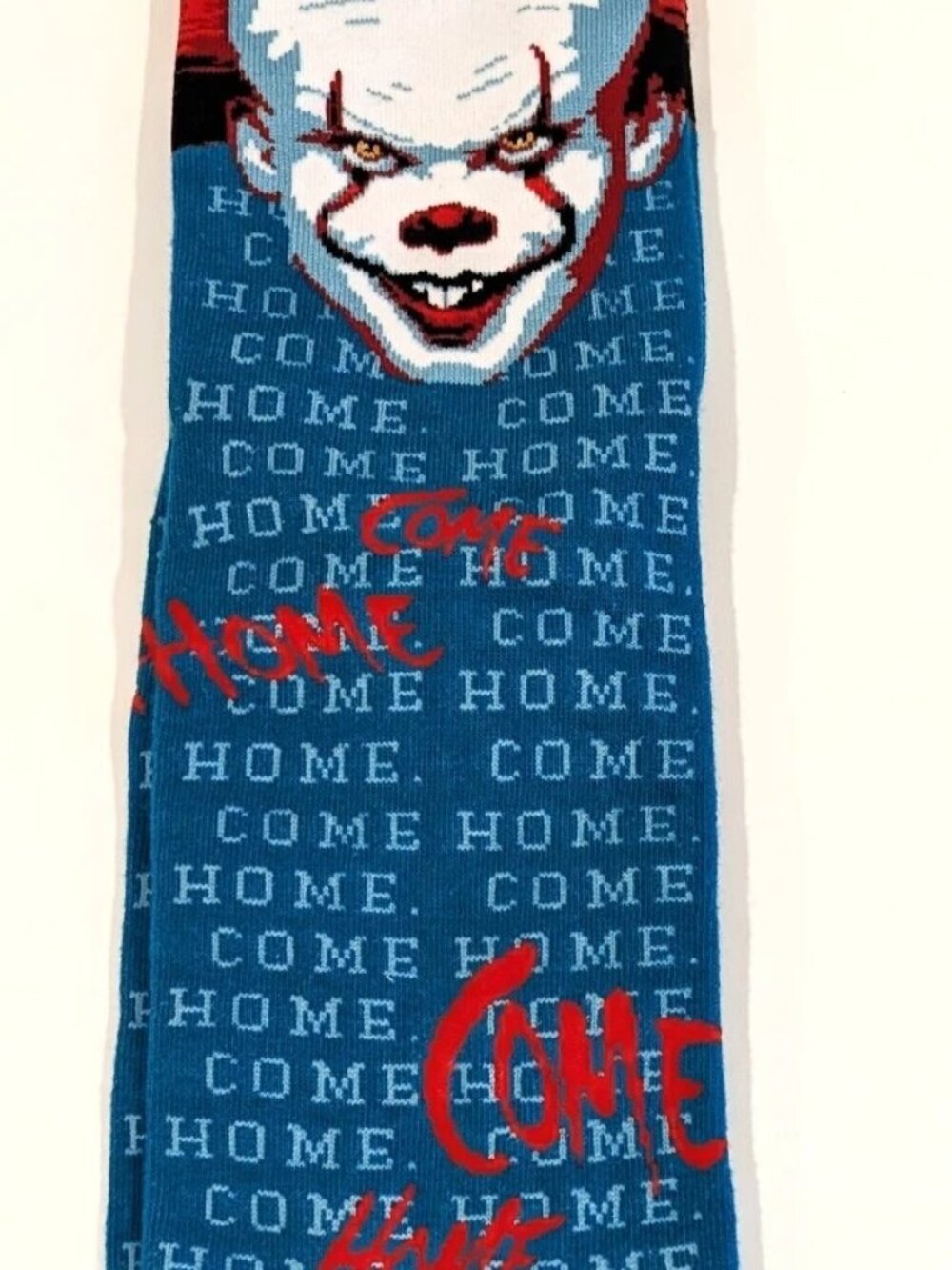 Odd Sox IT Chapter Two Pennywise Come Home Teal Horror Crew Socks Mens Size 6-13